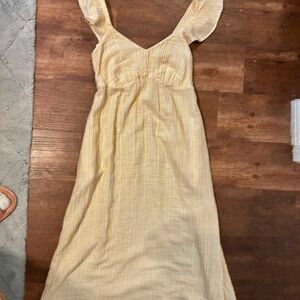Sz- XS Yellow Striped Summer Dress